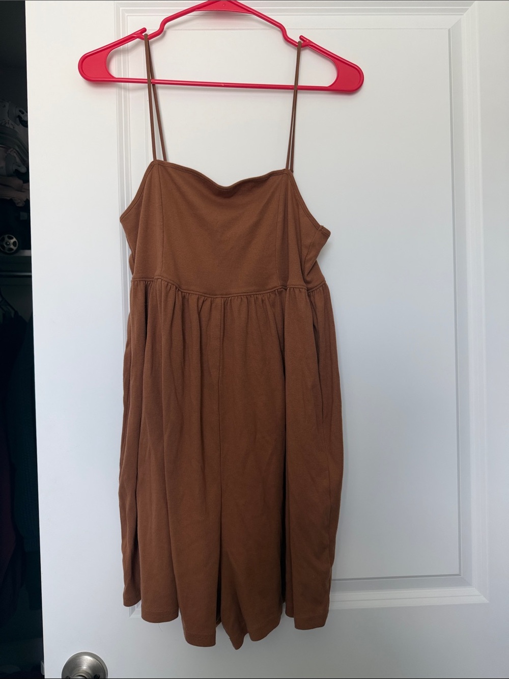 American Eagle Outfitters Brown Spaghetti Strap Jumpsuit